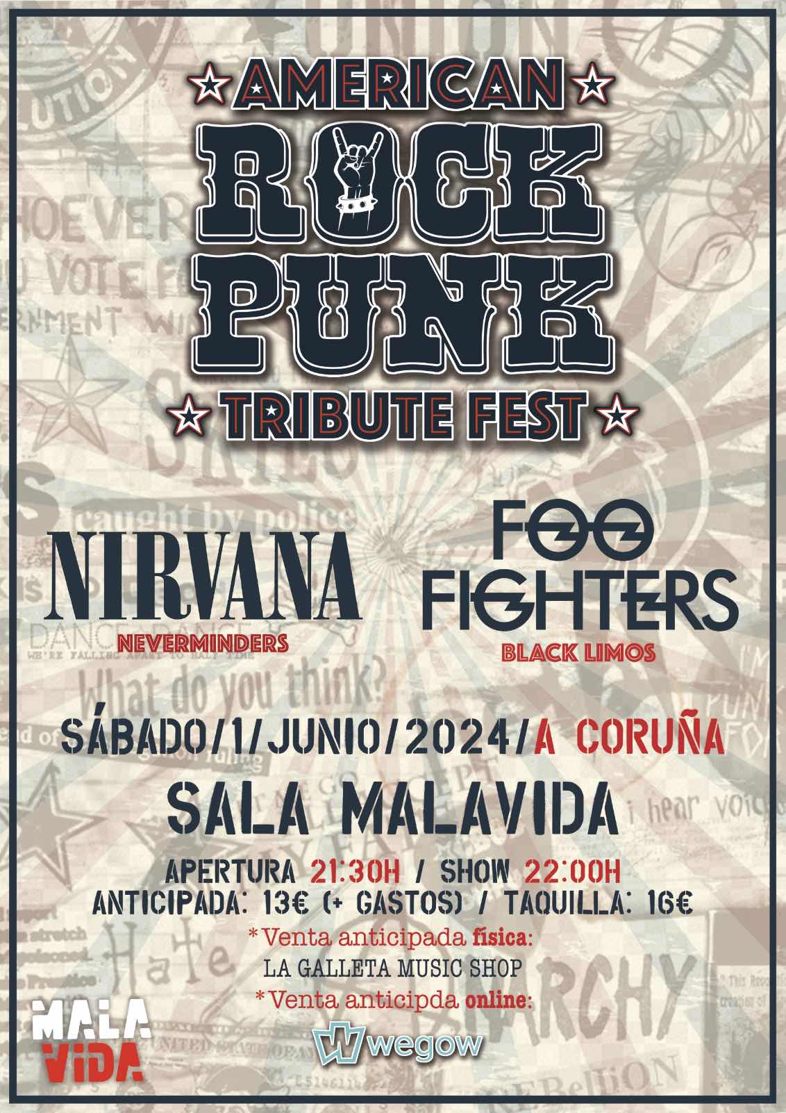Festival de Tributos AMERICAN ROCK PUNK (A Coruña)