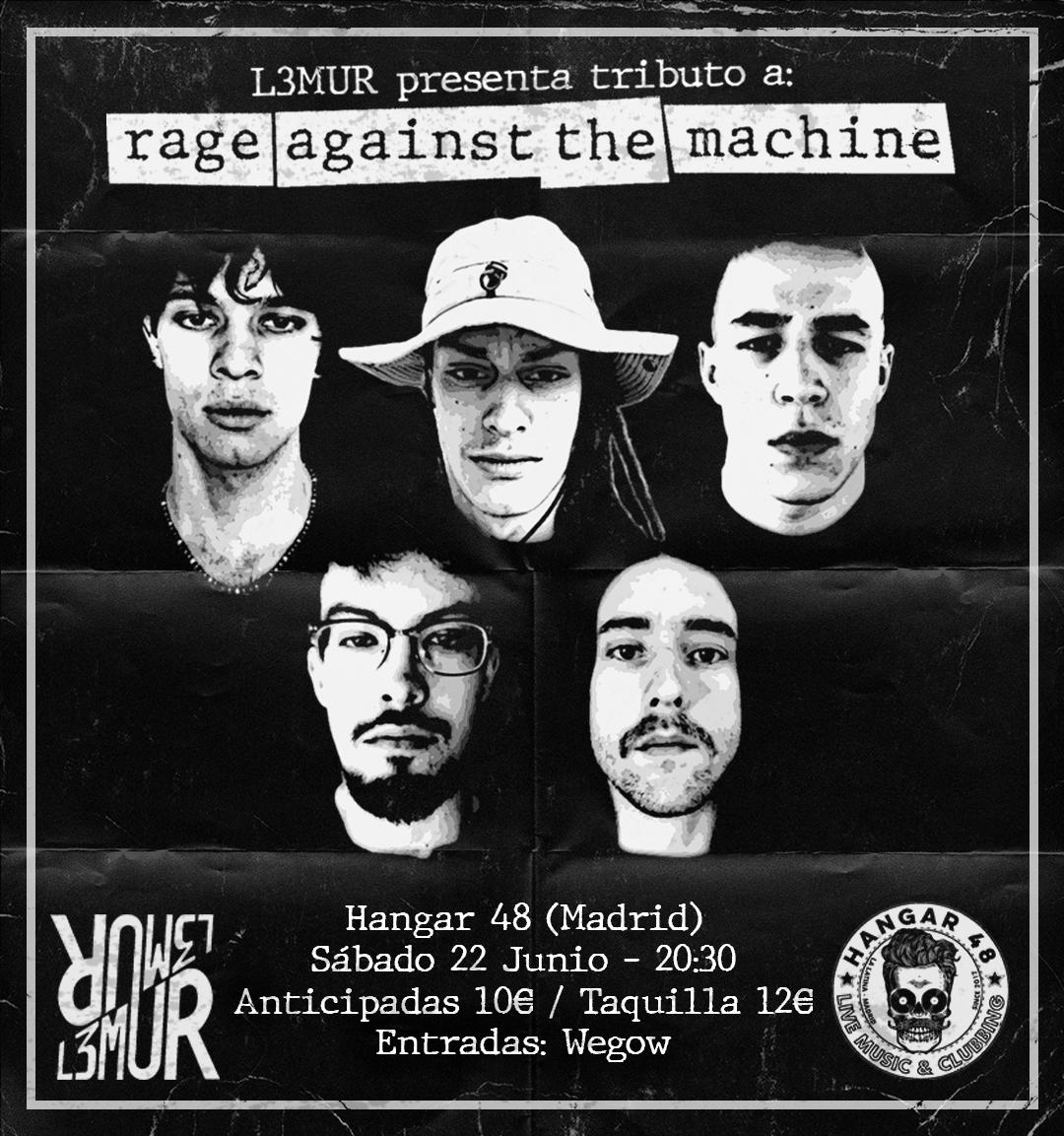 Concierto L3MUR tributo a rage against the machine en Madrid