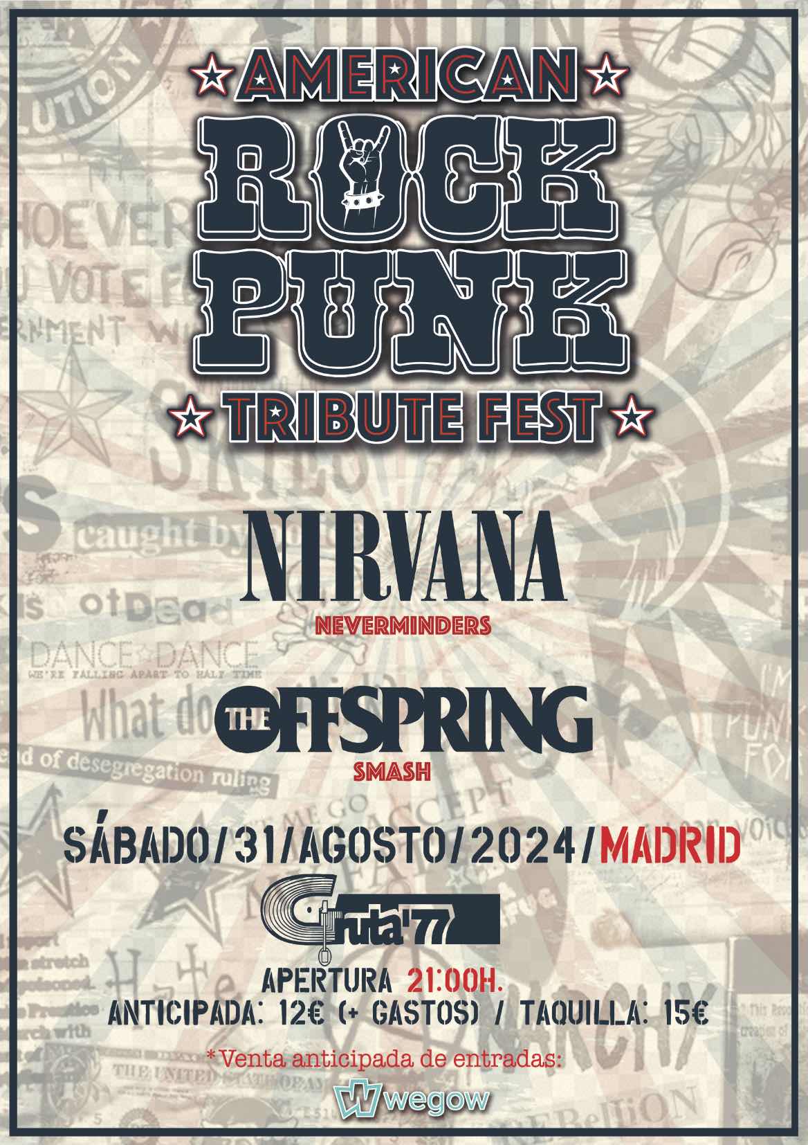 Festival de Tributos AMERICAN ROCK PUNK (Madrid)