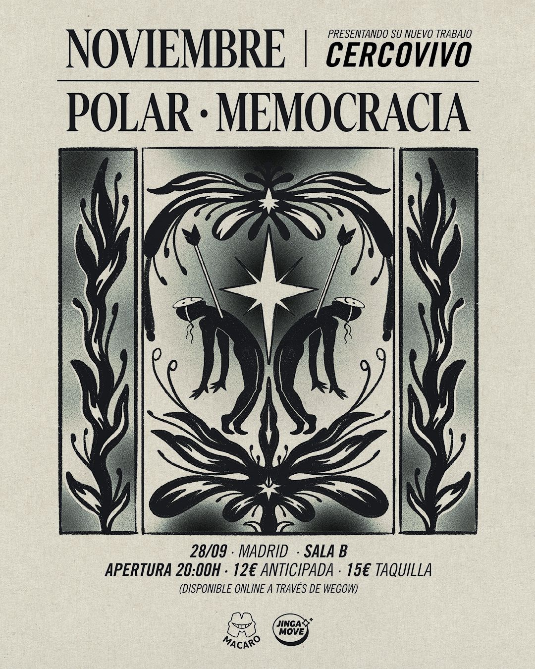 CONCIERTO DE NOVIEMBRE + MEMOCRACIA + POLAR en MADRID